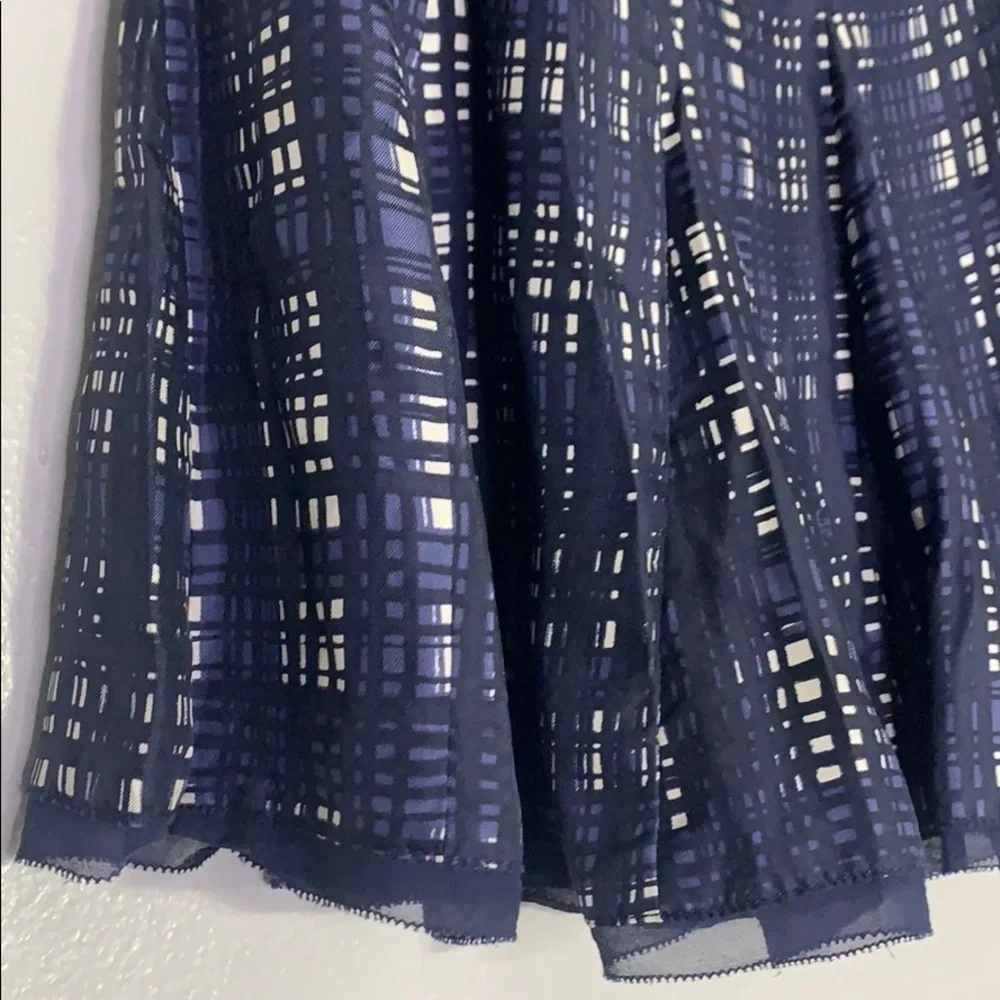 Tory Burch Silk Navy blue Academia Sway A line knee length skirt women’s size 2